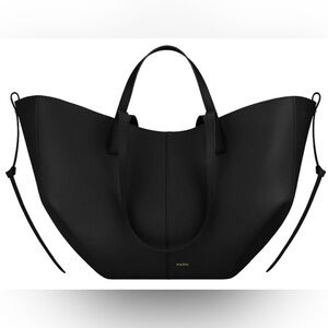 Polène Cyme Textured Large Black Tote